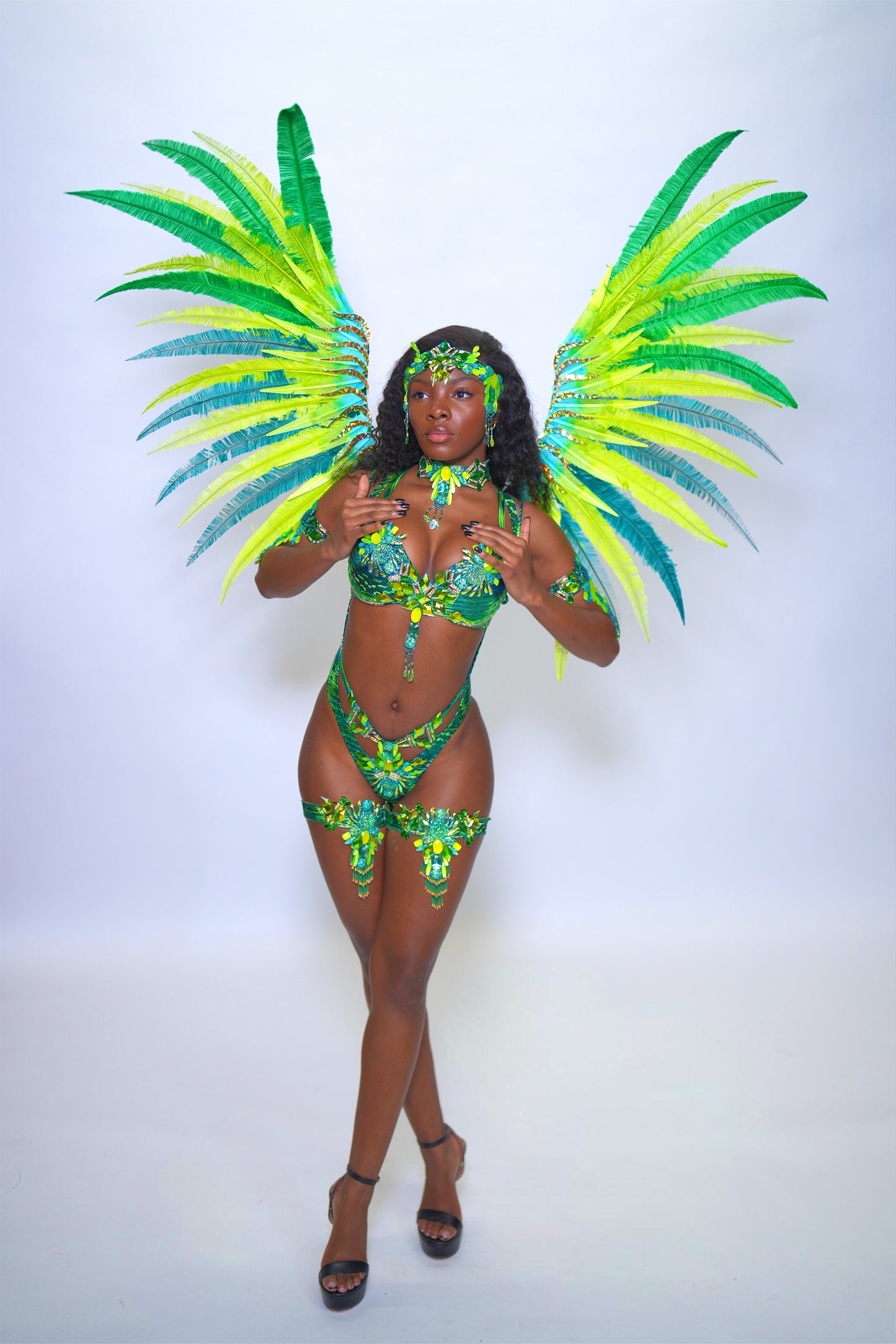 Iris Backline with Feathers